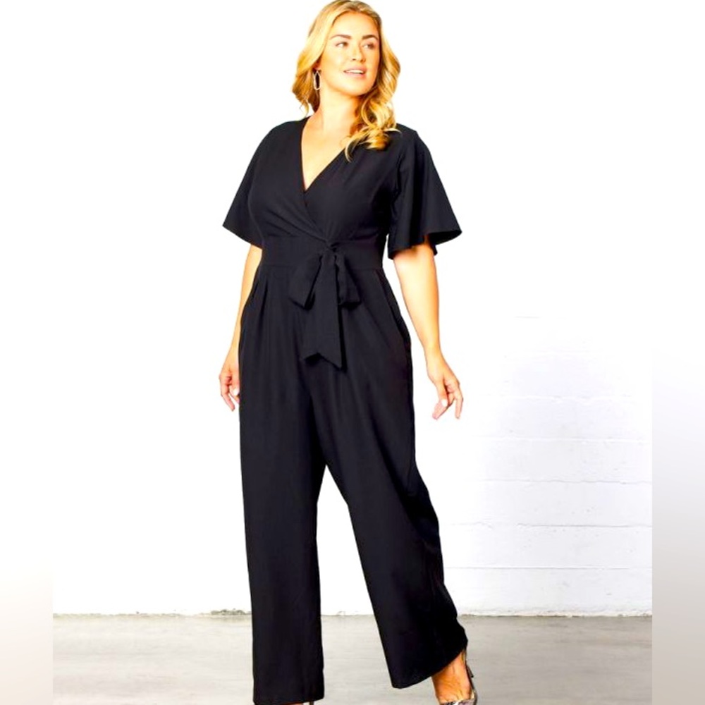 Kiyonna Black Jumpsuit 1X